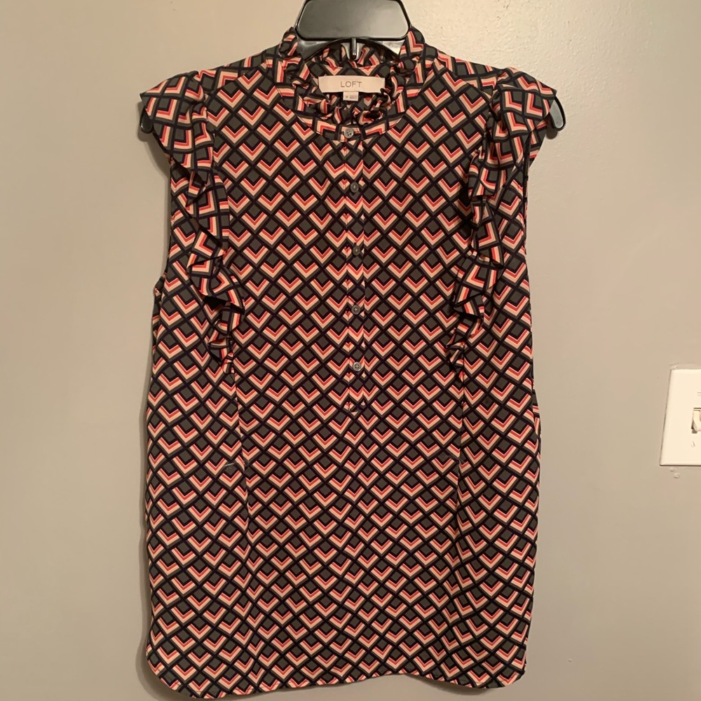 Loft triangle stripe top